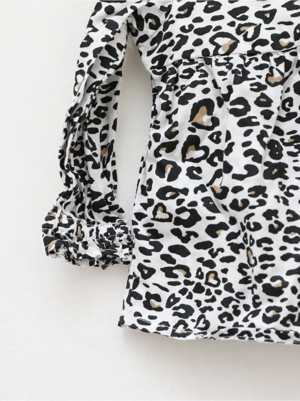 Old Navy baby girl dress 6-12 m infant leopard grey white black new NWOT cotton - Picture 2 of 5